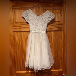 Speechless Cream Lace Formal Kids Dress